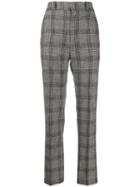 Isabel Marant Check Straight-leg Trousers - Black