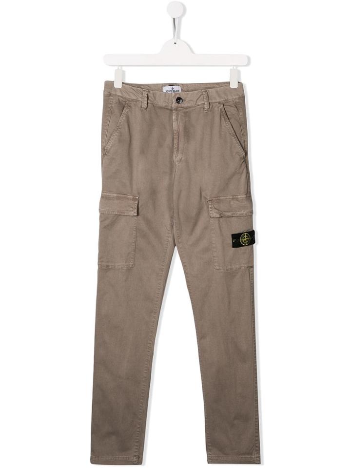 Stone Island Junior Teen Cargo Trousers - Neutrals