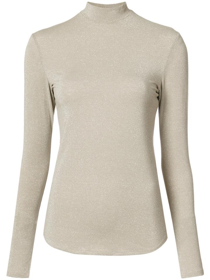Nomia High Neck Blouse - Brown