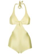 Adriana Degreas Cut Out Swimsuit - Yellow & Orange