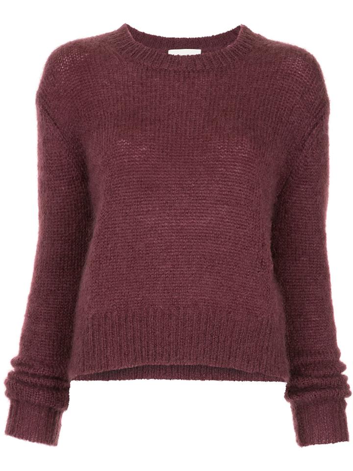Bassike Round Neck Jumper - Red