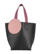 Roksanda Elder Leather Tote With Circle Patch - Black