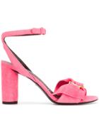 Stella Luna Half Bow Sandals - Pink & Purple