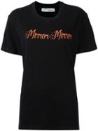 Off-white 'mirror Mirror' Print T-shirt, Women's, Size: Xs, Black, Cotton