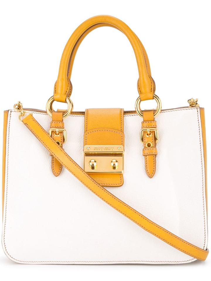 Miu Miu Vintage 2 Way Tote - Yellow
