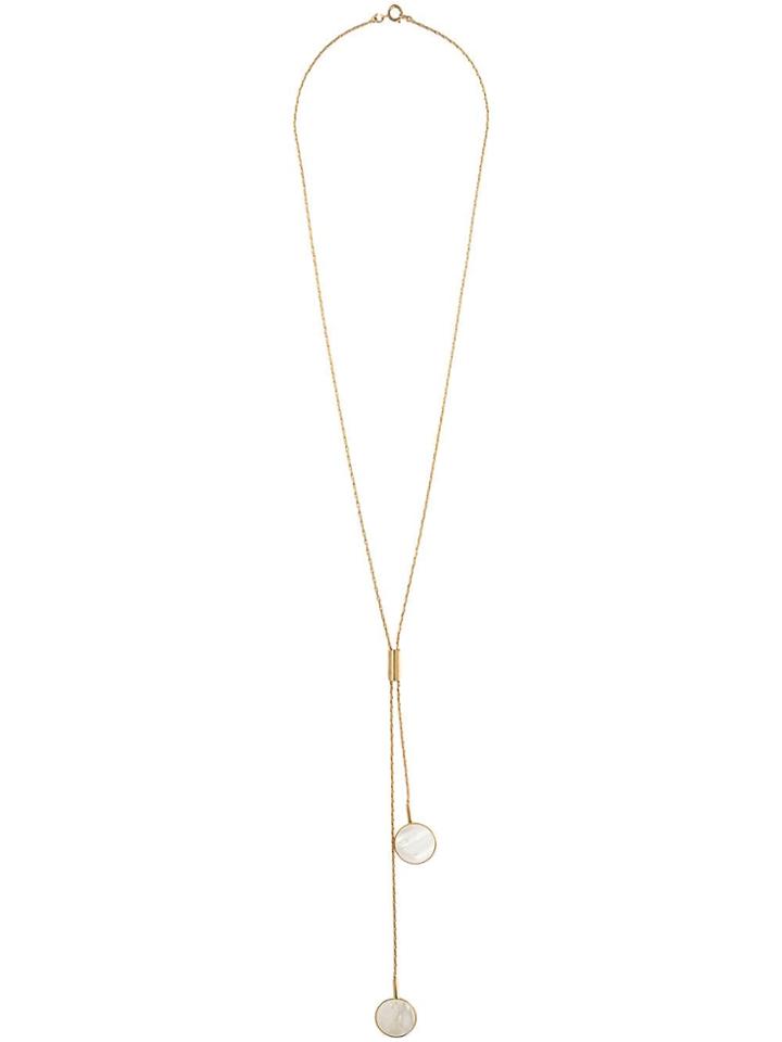 Crystalline Shell Pendant Necklace - Gold
