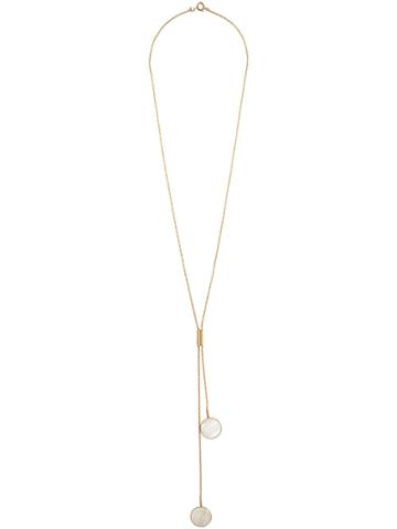 Crystalline Shell Pendant Necklace - Gold