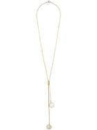 Crystalline Shell Pendant Necklace - Gold