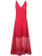 Cult Gaia Broderie Anglaise Dress - Red
