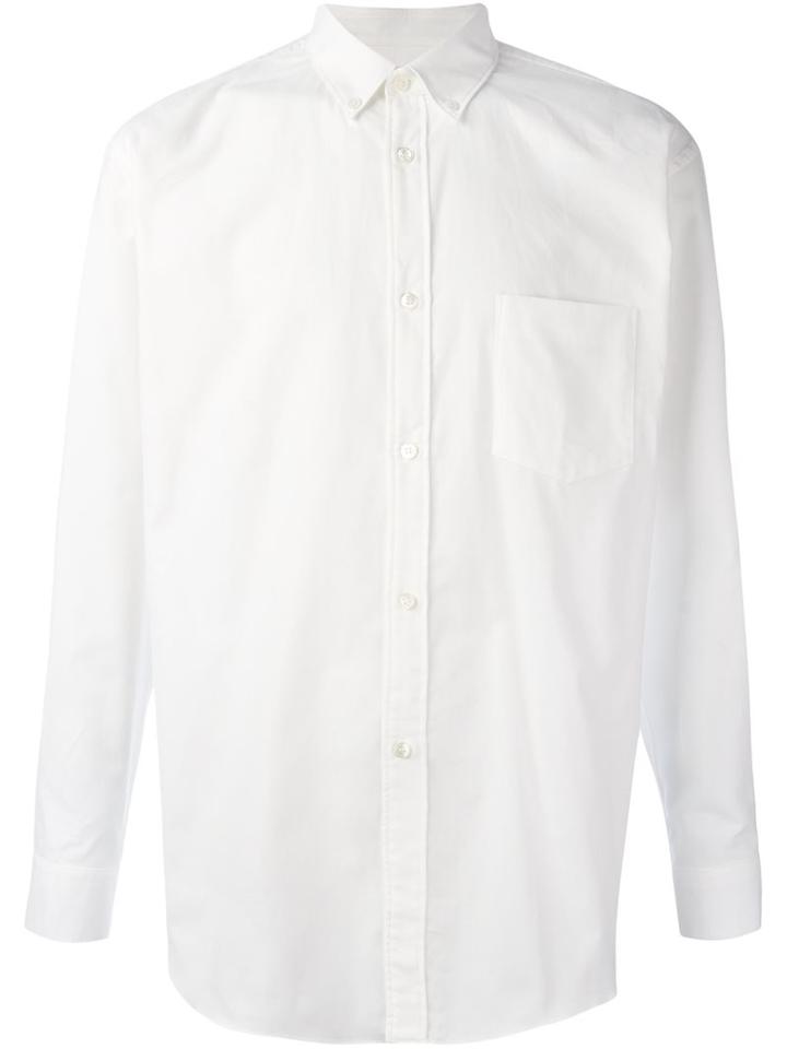 Comme Des Garçons Shirt Classic Button Down Shirt, Men's, Size: Medium, White, Cotton