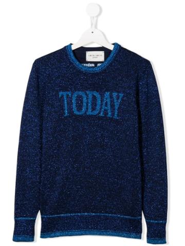 Alberta Ferretti Kids 'today' Embroidered Jumper - Blue