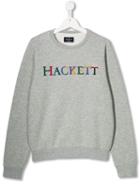 Hackett Kids Logo Embroidered Sweatshirt - Grey