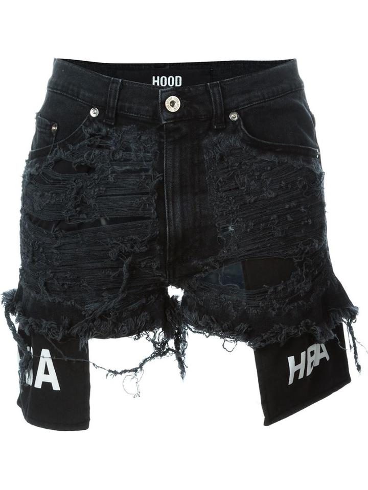 Hood By Air Distressed Denim Shorts