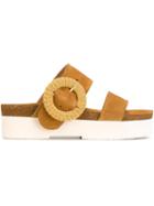 Twin-set Buckled Double Strap Sliders
