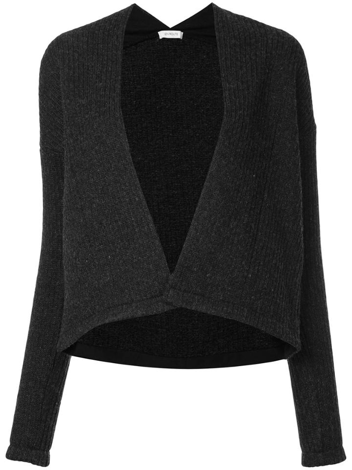 En Route Knitted Open Cardigan - Grey