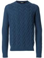 Loro Piana Textured Weave Jumper - Blue