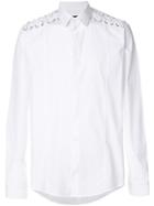 Les Hommes Lace-detail Long-sleeve Shirt - White