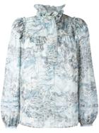 Marc Jacobs Ruffle Collar Blouse - Blue