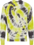 Prada Cashmere Wool Sweater With Tie-dye Motif - Black