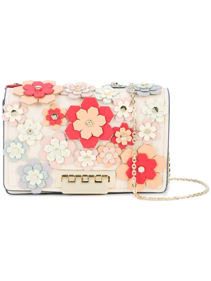 Zac Zac Posen Earthette Hex Floral Crossbody Bag - Pink & Purple