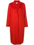 Odeeh Concealed Fastening Coat - Red