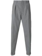 Prada Houndstooth Check Trousers - Grey