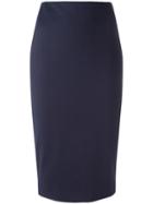 Victoria Beckham Pencil Skirt, Women's, Size: 40, Blue, Cotton/polyamide/polyester/spandex/elastane