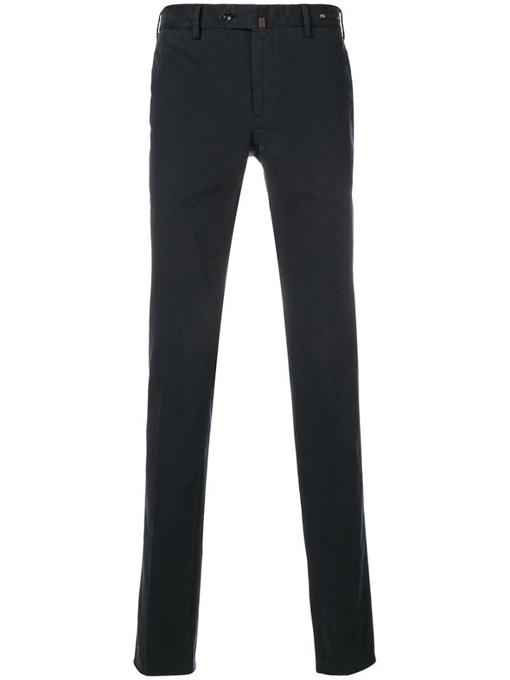 Pt01 - Tailored Trousers - Men - Cotton/spandex/elastane - 48, Blue, Cotton/spandex/elastane