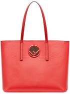 Fendi Logo Shopper Tote - Red