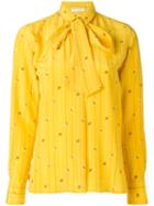 Société Anonyme - Ribbon Shirt - Women - Silk - 44, Yellow/orange, Silk
