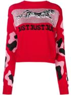 Just Cavalli Contrast Embroidered Sweater