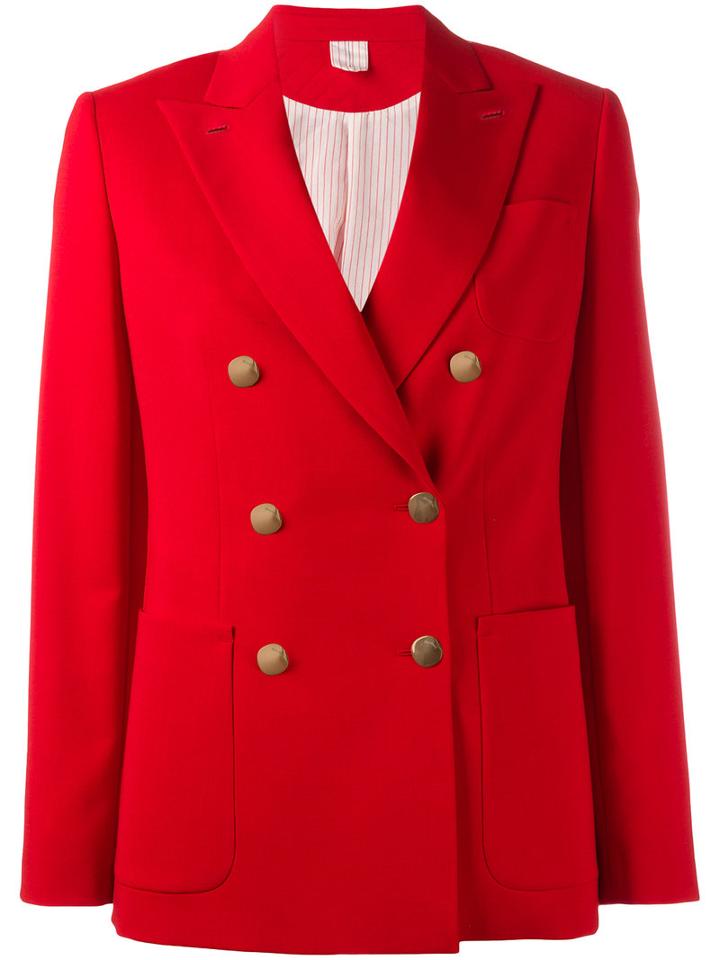 Max Mara Classic Blazer, Women's, Size: 38, Red, Spandex/elastane/mohair/virgin Wool/viscose