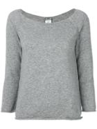 Kristensen Du Nord Boat Neck Cropped Sleeve Sweater - Grey