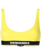 Dsquared2 Logo Band Bikini Top - Yellow & Orange