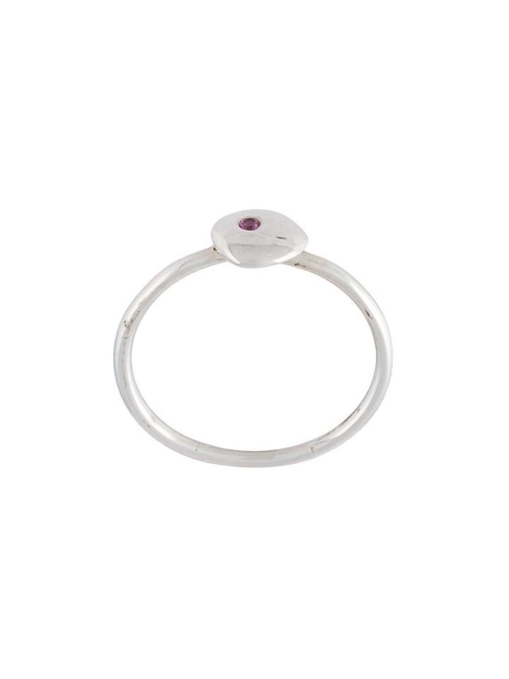 Natasha Collis Medium Sapphire Nugget Ring, Women's, Size: 55.7, Metallic, Sterling Silver/sapphire