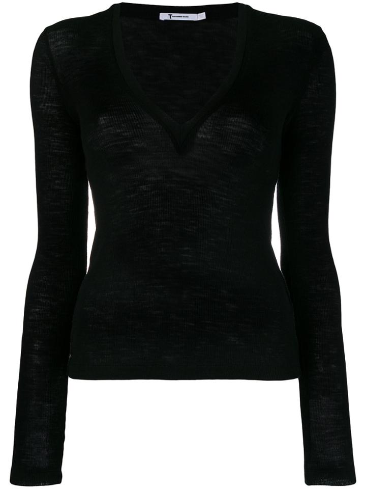 T By Alexander Wang V-neck Cardigan - Black