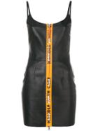 Heron Preston Handle Zip Front Bodycon Dress - Black