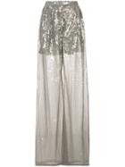 Alberta Ferretti Sequin Pailette Trousers - Grey