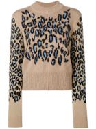 Kenzo Leopard Print Knit Sweater - Nude & Neutrals