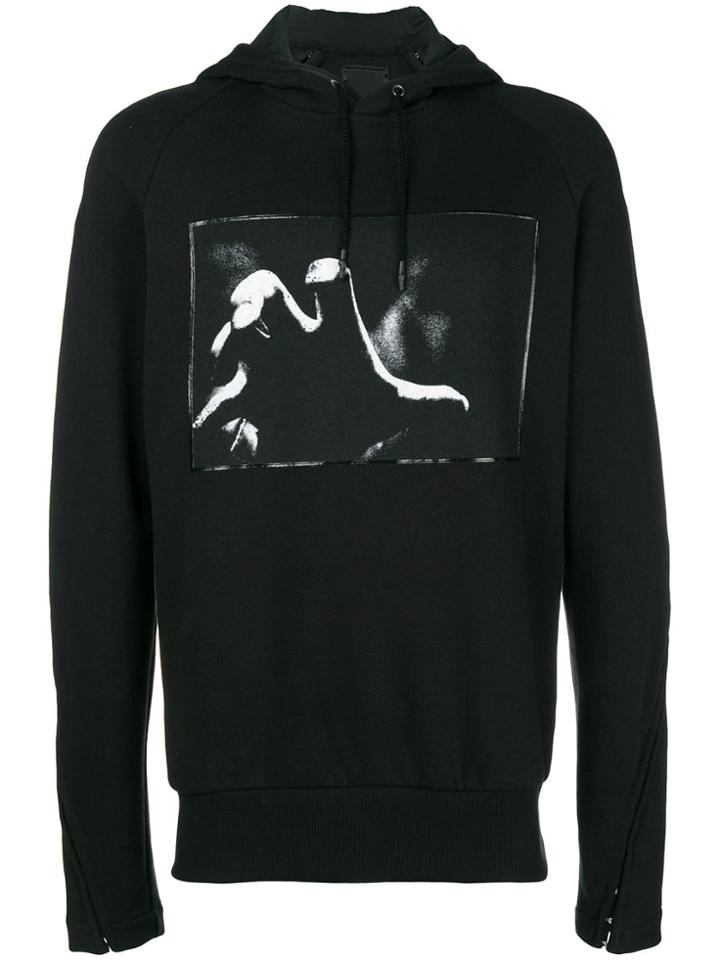 Tom Rebl Hand Print Hoodie - Black