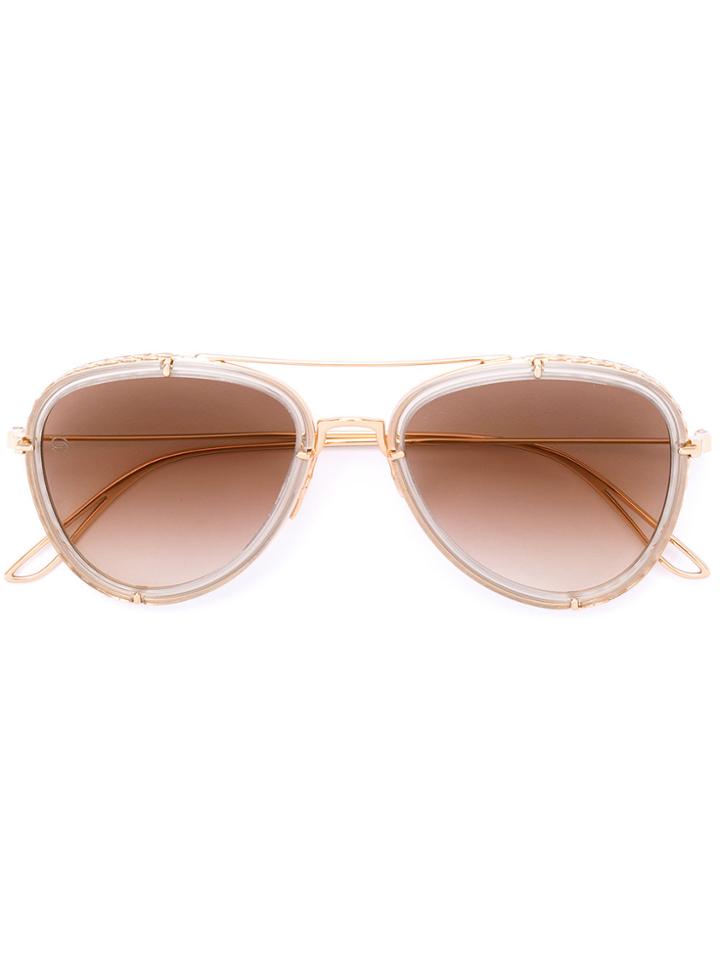 Elie Saab Aviator Sunglasses - Metallic
