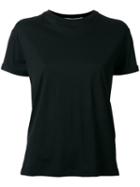 T By Alexander Wang Crew Neck T-shirt, Women's, Size: Xs, Black, Cotton