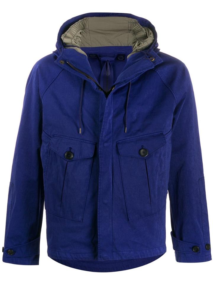 Ten C Hooded Lightweight Jacket - Blue