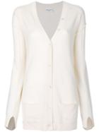 Sonia Rykiel Long V-neck Cardigan - Neutrals
