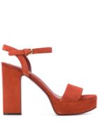 Salvatore Ferragamo Strappy Platform Sandals - Red