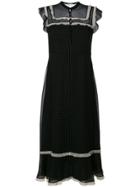 Red Valentino Polka Dot Bib Dress - Black