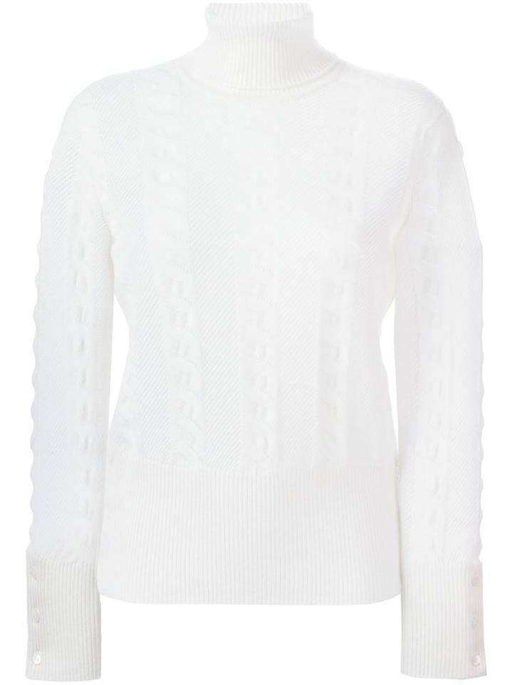 Thom Browne Roll Neck Sweater, Women's, Size: 36, Nude/neutrals, Cashmere