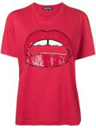 Markus Lupfer Sequined Lip T-shirt - Red