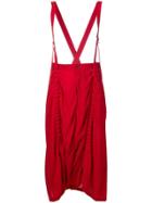 Yohji Yamamoto Oversized Trousers With Braces - Red