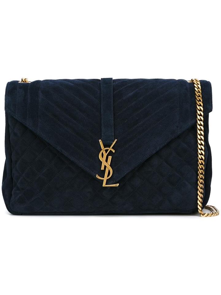 Saint Laurent 'monogram' Shoulder Bag, Women's, Blue